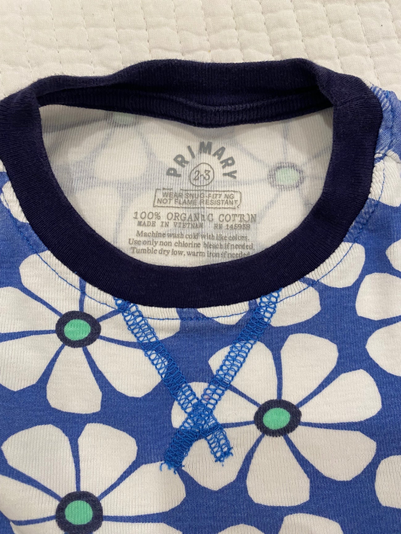 Primary Blueberry Flower Print PJ Top 2-3 Good