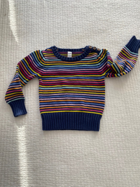 Old Navy Rainbow Cotton Sweater 4T Very Good