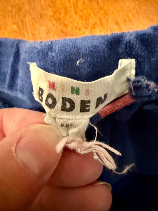 Mini Boden Pants 8/9 New without tags velvet flare with heart pockets