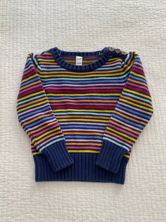 Old Navy Rainbow Cotton Sweater 4T Very Good