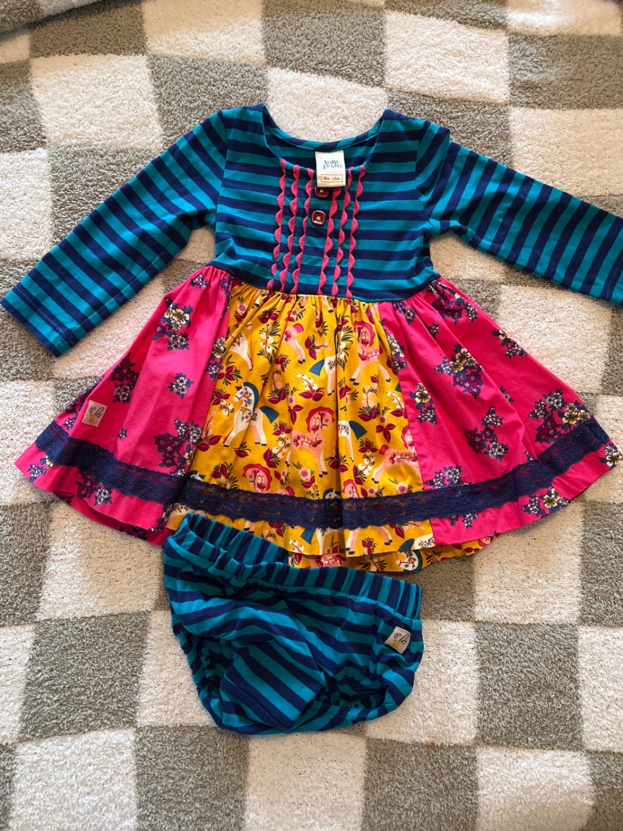 Wild Flowers Dress 12mo. New without tags