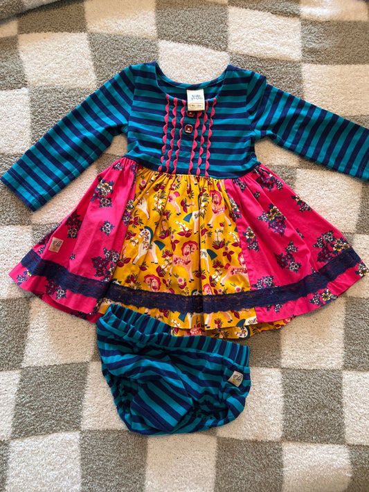 Wild Flowers Dress 12mo. New without tags