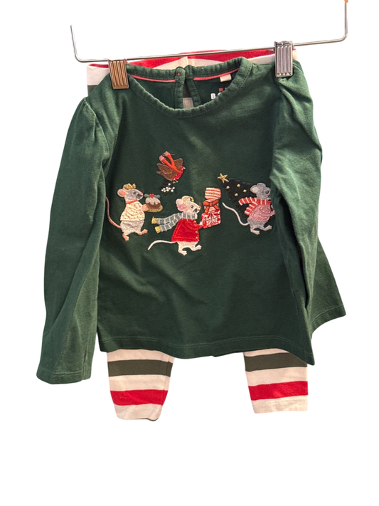 Mini Boden Appliqué Holiday Set 12-18mo. Very Good