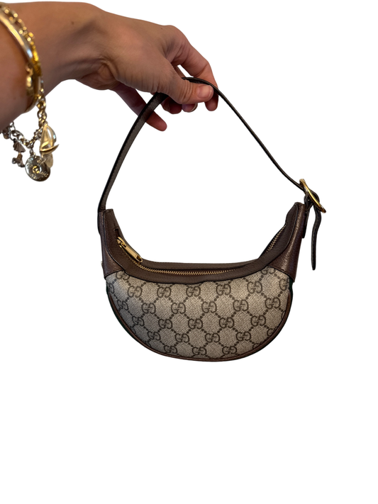 Gucci Supreme Monogram Web Mini Ophidia Half Moon