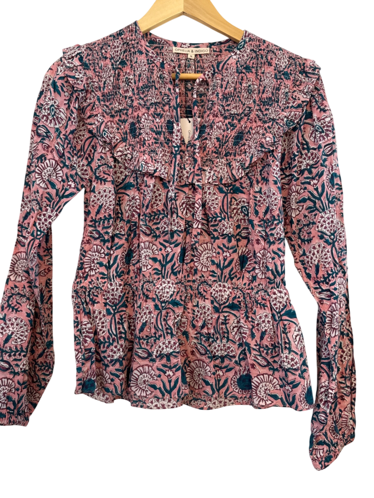 Ophelia & Indigo Blouse M New with tags