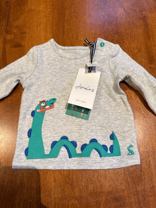 Joules Long Sleeve T-Shirt 3mo. New with tags