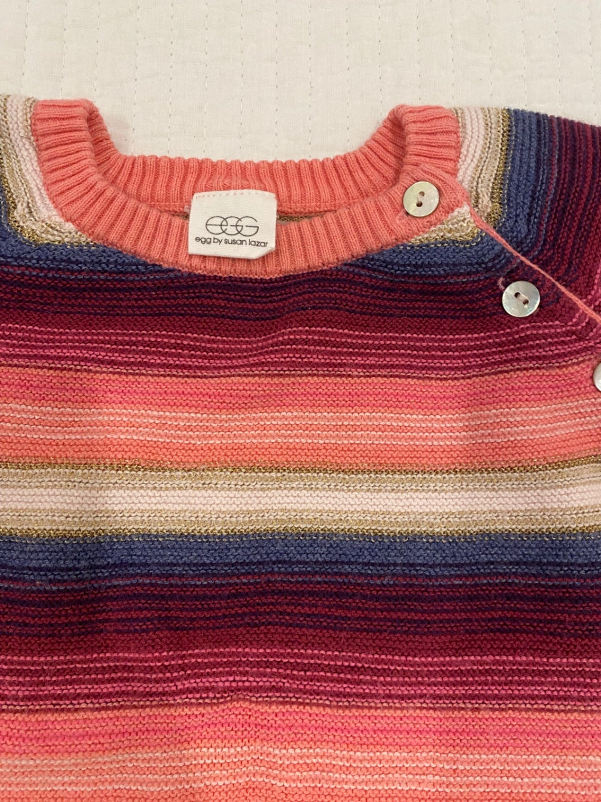 Egg by Susan lazar ombré stripe Sweater 4 years Very Good