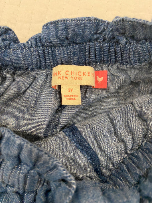 Pink Chicken Chambray Wide-leg Pants 3 years Very Good