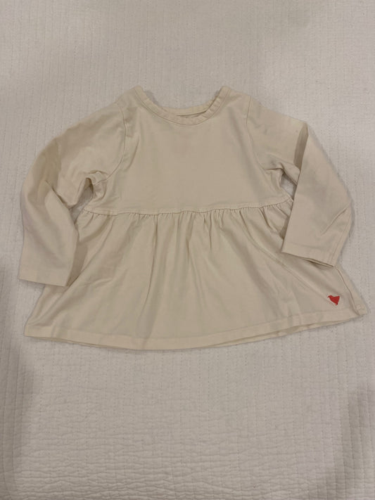Pink Chicken Ivory Peplum Top, girls size 4, Good