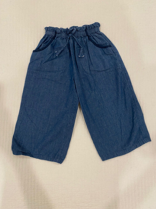 Pink Chicken Chambray Wide-leg Pants 3 years Very Good