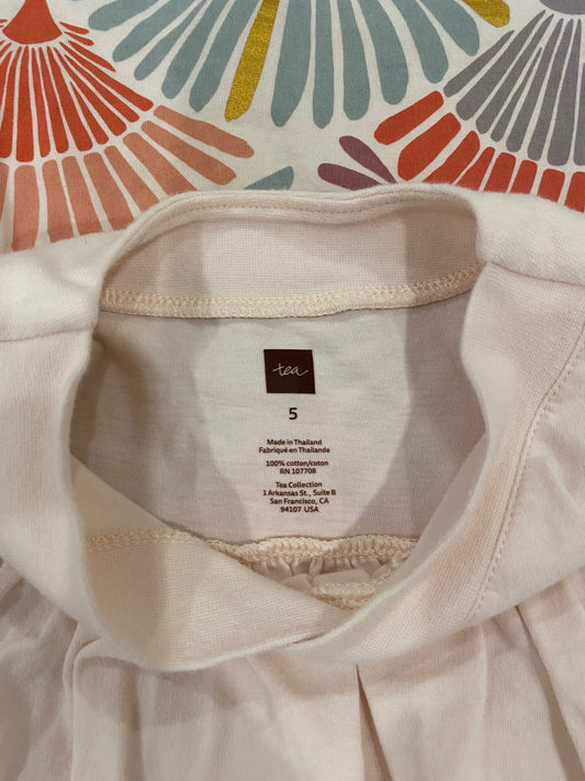 Tea Collection Border Graphic Trapeze  Dress, Girls 5 Very Good