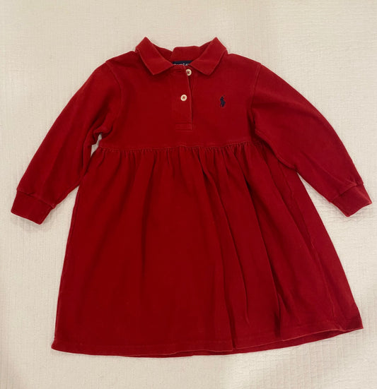 Dark Red Ralph Lauren Dress 3T Very Good