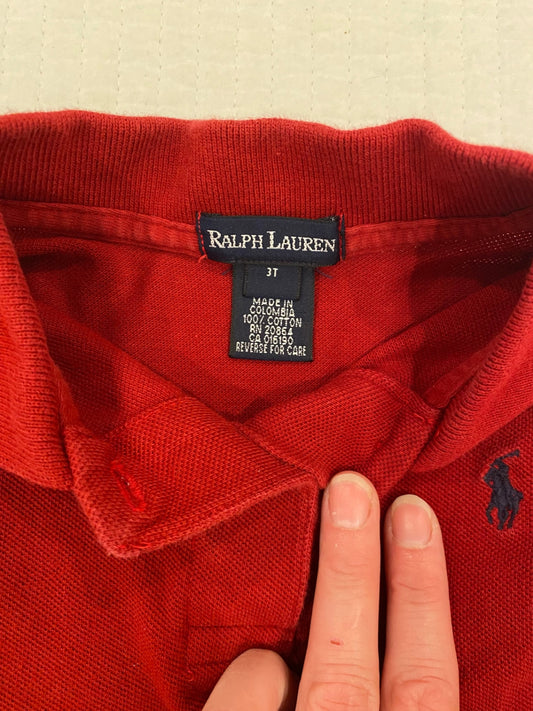 Dark Red Ralph Lauren Dress 3T Very Good