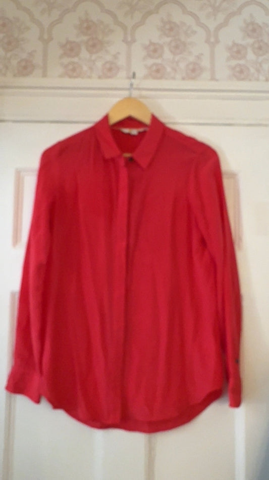Boden Silk Blouse 4 Very Good