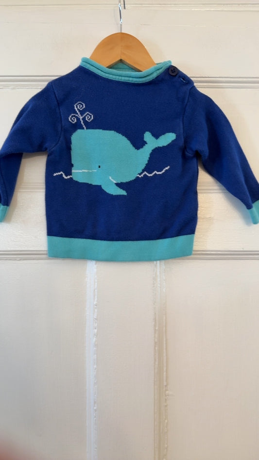 Whale Sweater 6-12 months Good