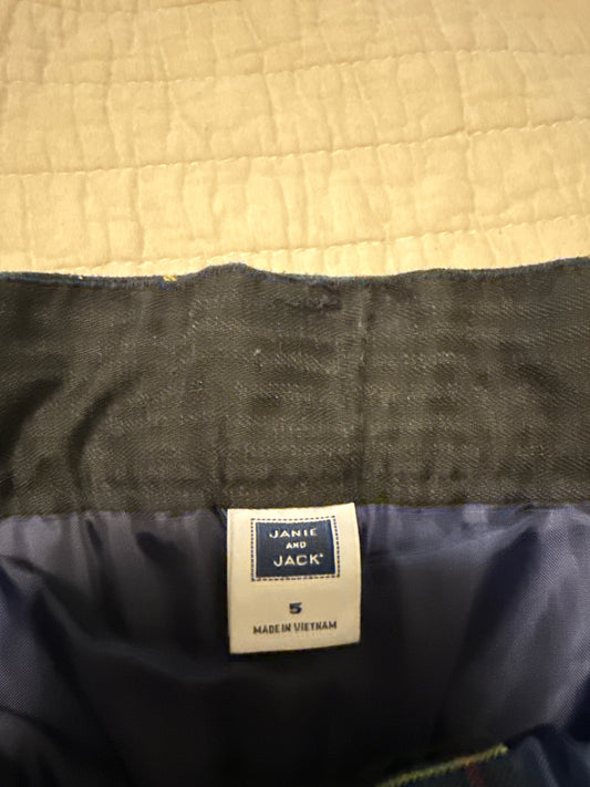 Janie and Jack Plaid pants 5 New without tags