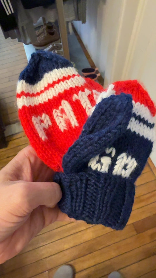 Go Pats Knit Gloves 
