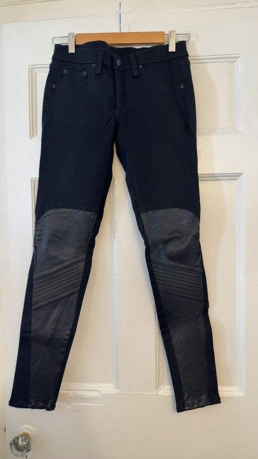 rag & bone Jean and Leather Pants 27 Very Good