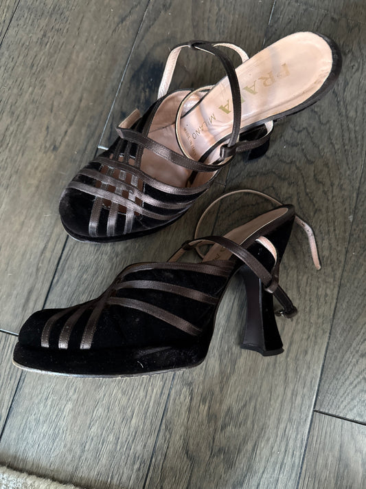 Prada Shoes 9 Very Good (velvet)