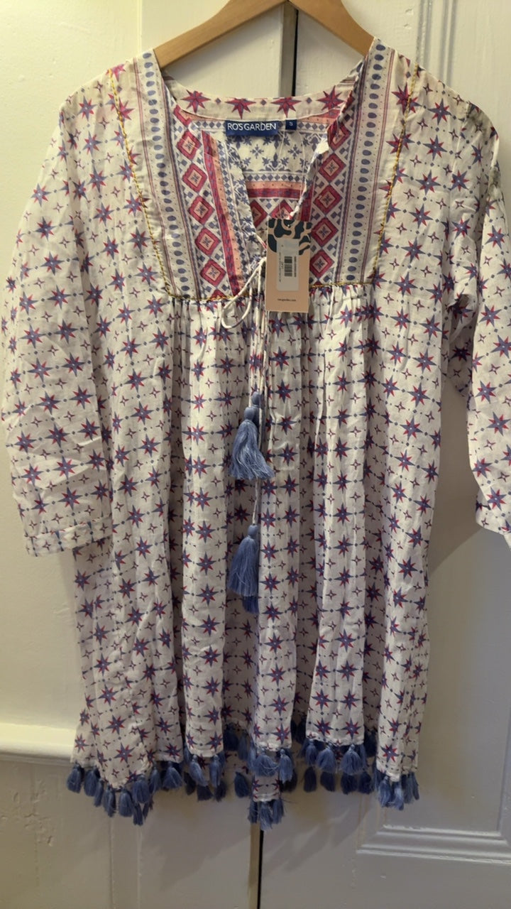 ROS GARDEN Seychelles Tunic S New with tags
