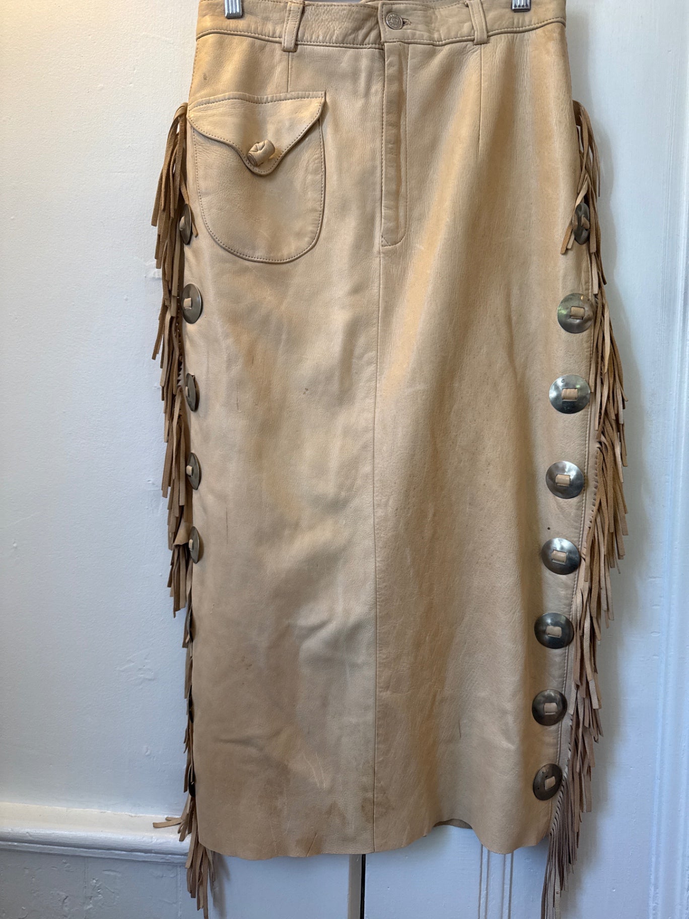 90’s Ralph Lauren Deer Skin Skirt 10