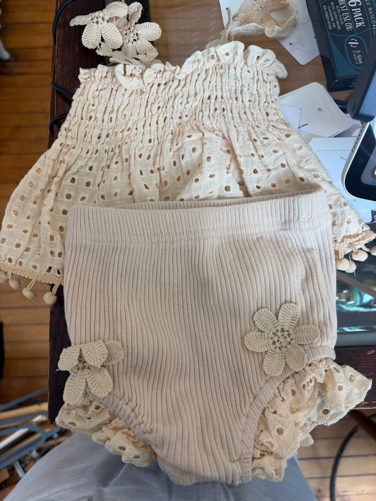 Unbranded Dress with bloomers 3-6 mo. New without tags