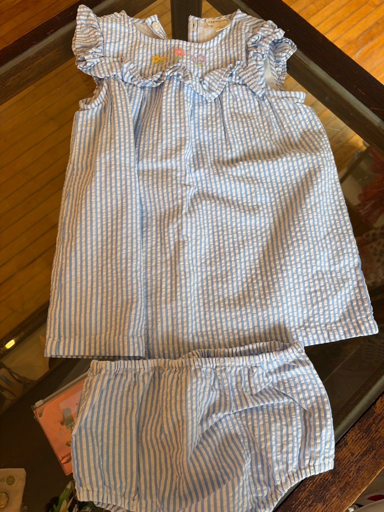 Crewcuts Dress with bloomers 12-18 mo. Good