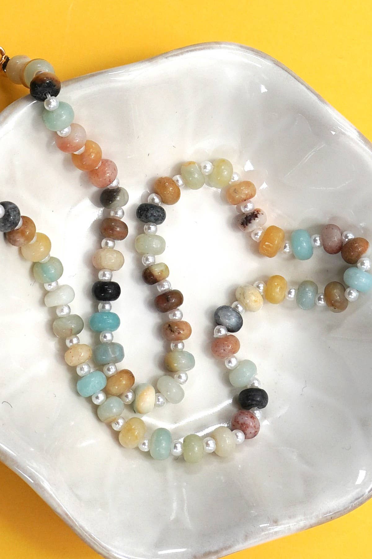 Natural Stone Beaded Necklace