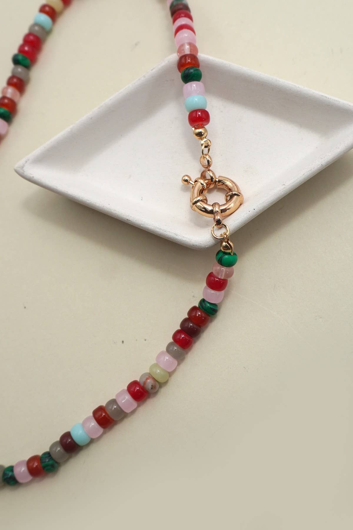 Natural Stone Beaded Necklace