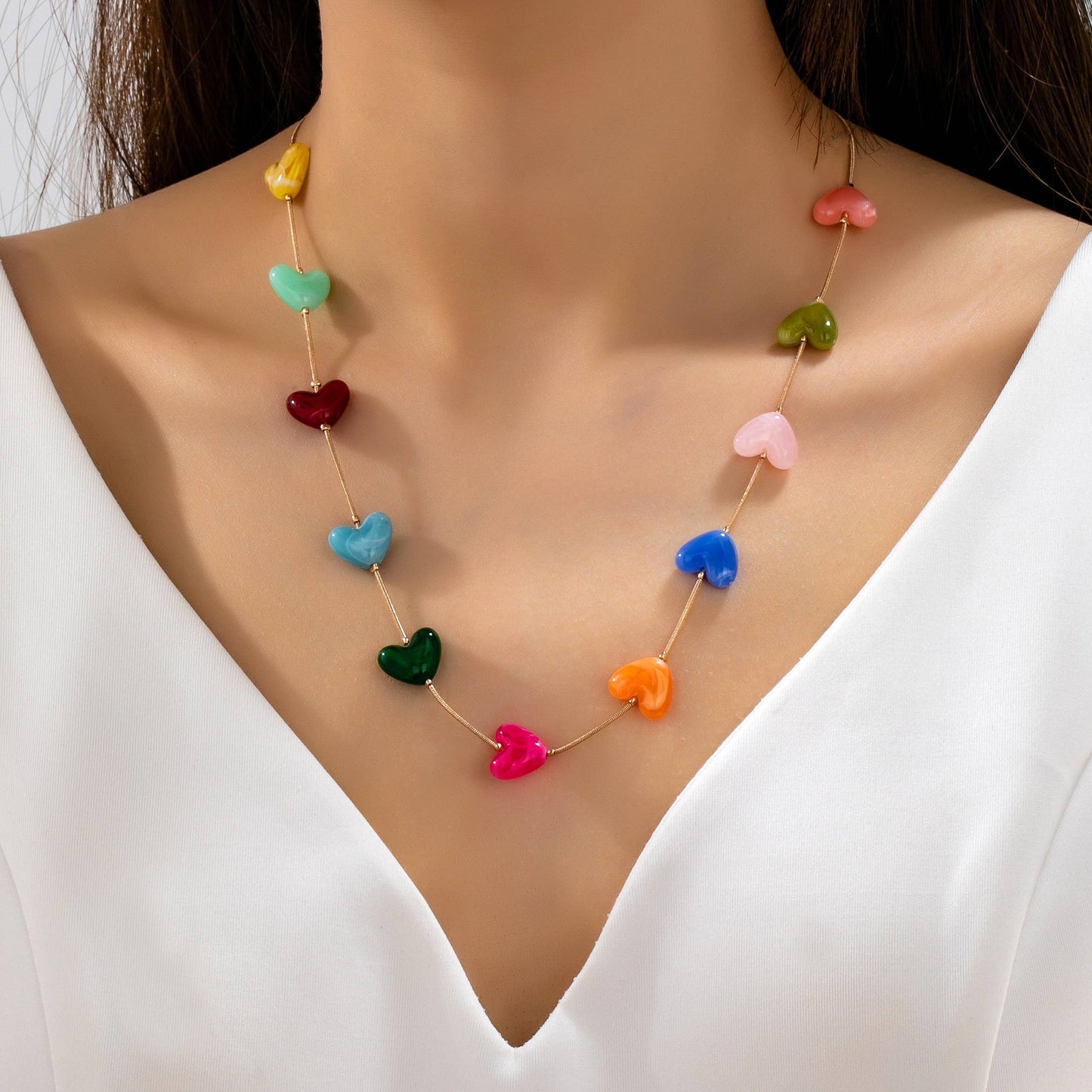 Heart Necklace Multi