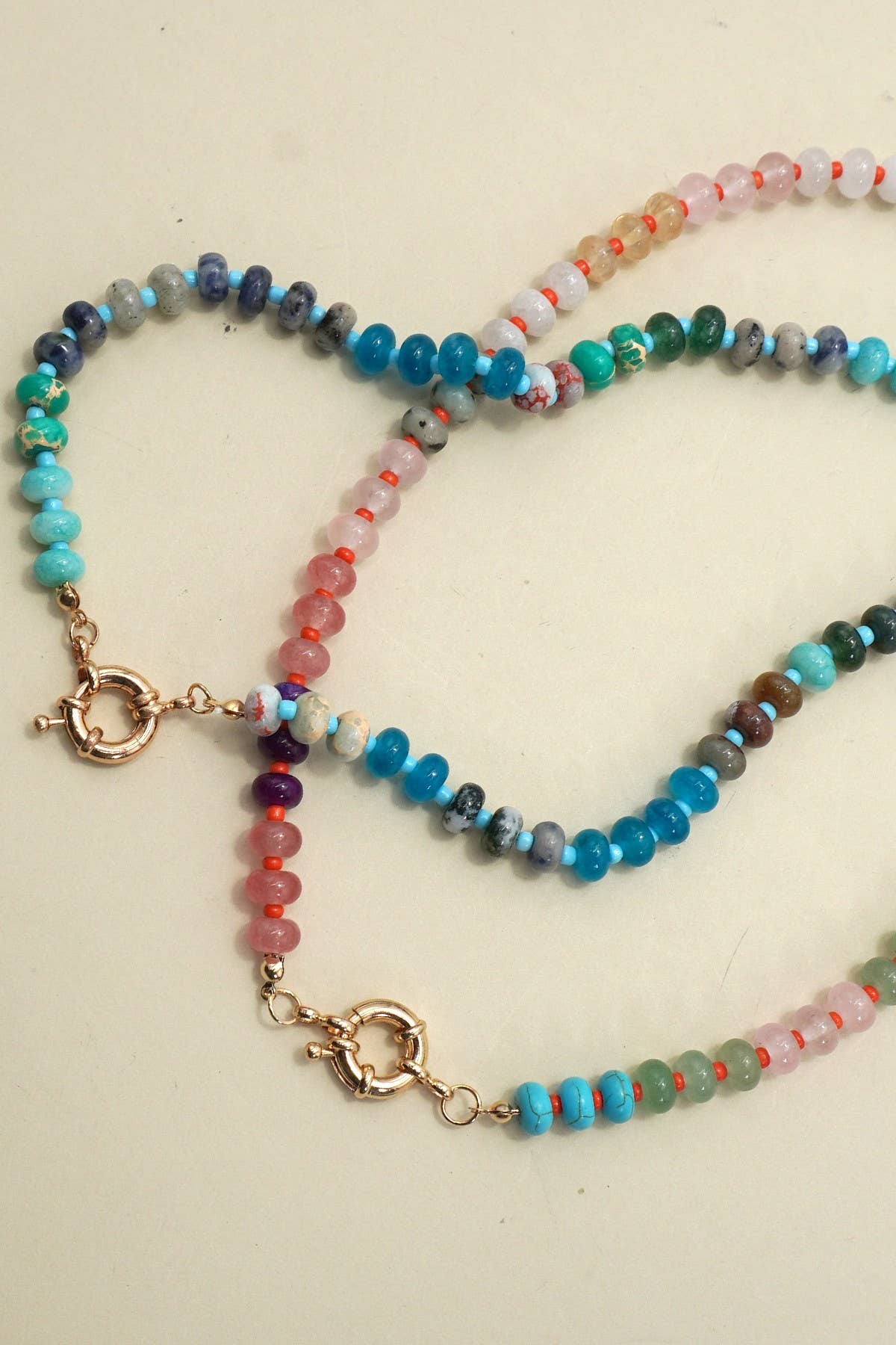 Natural Stone Beaded Necklace